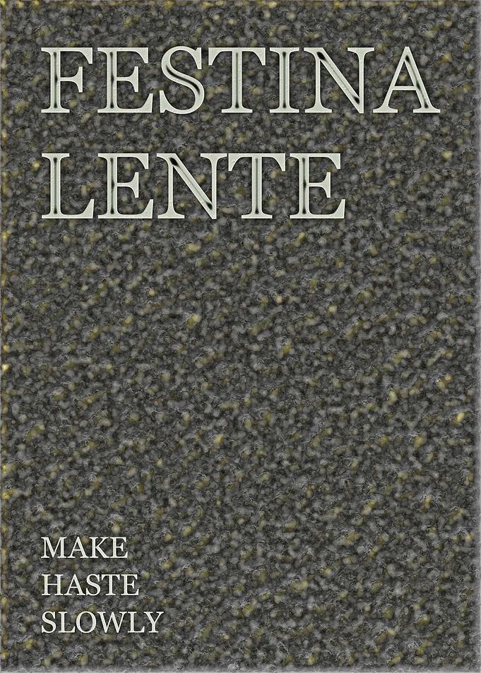 Make Haste Slowly