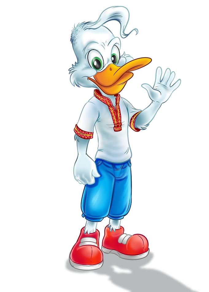 Cartoon duck Ukrainian