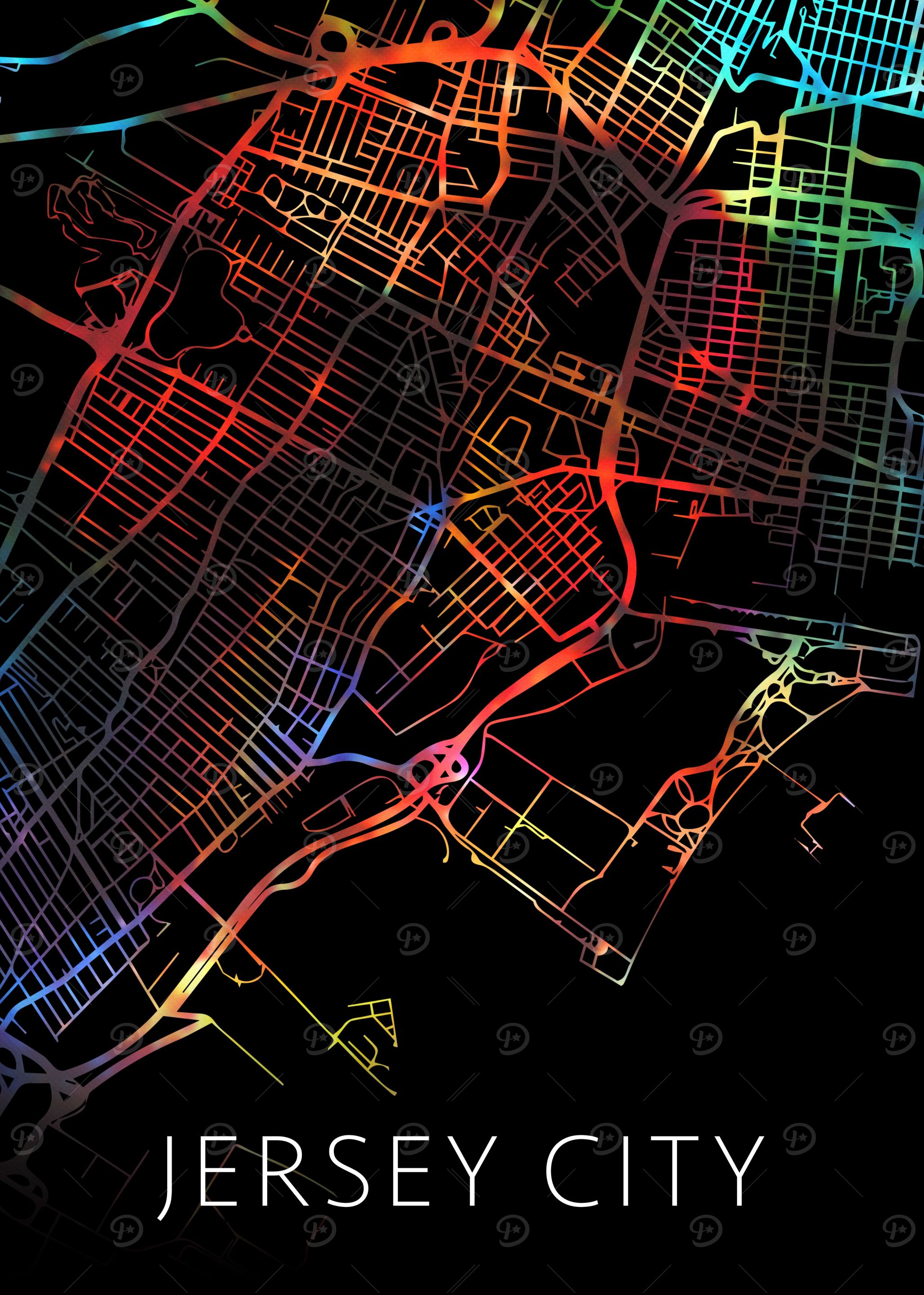 Jersey City NJ Street Map