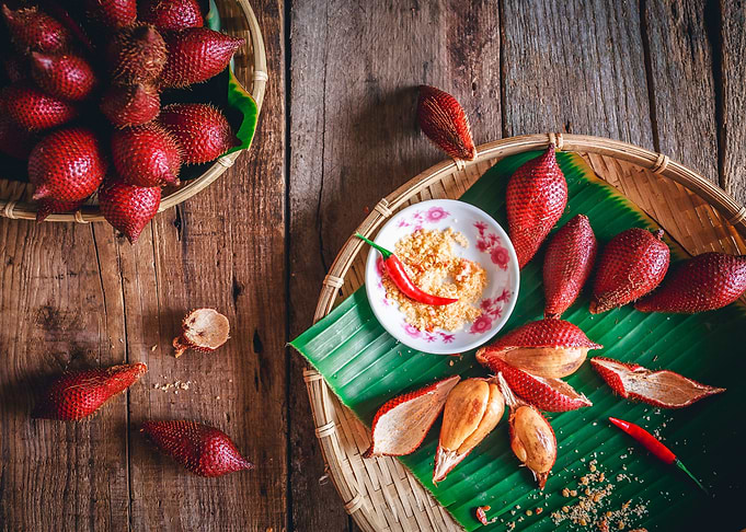 Ripe salak fruits