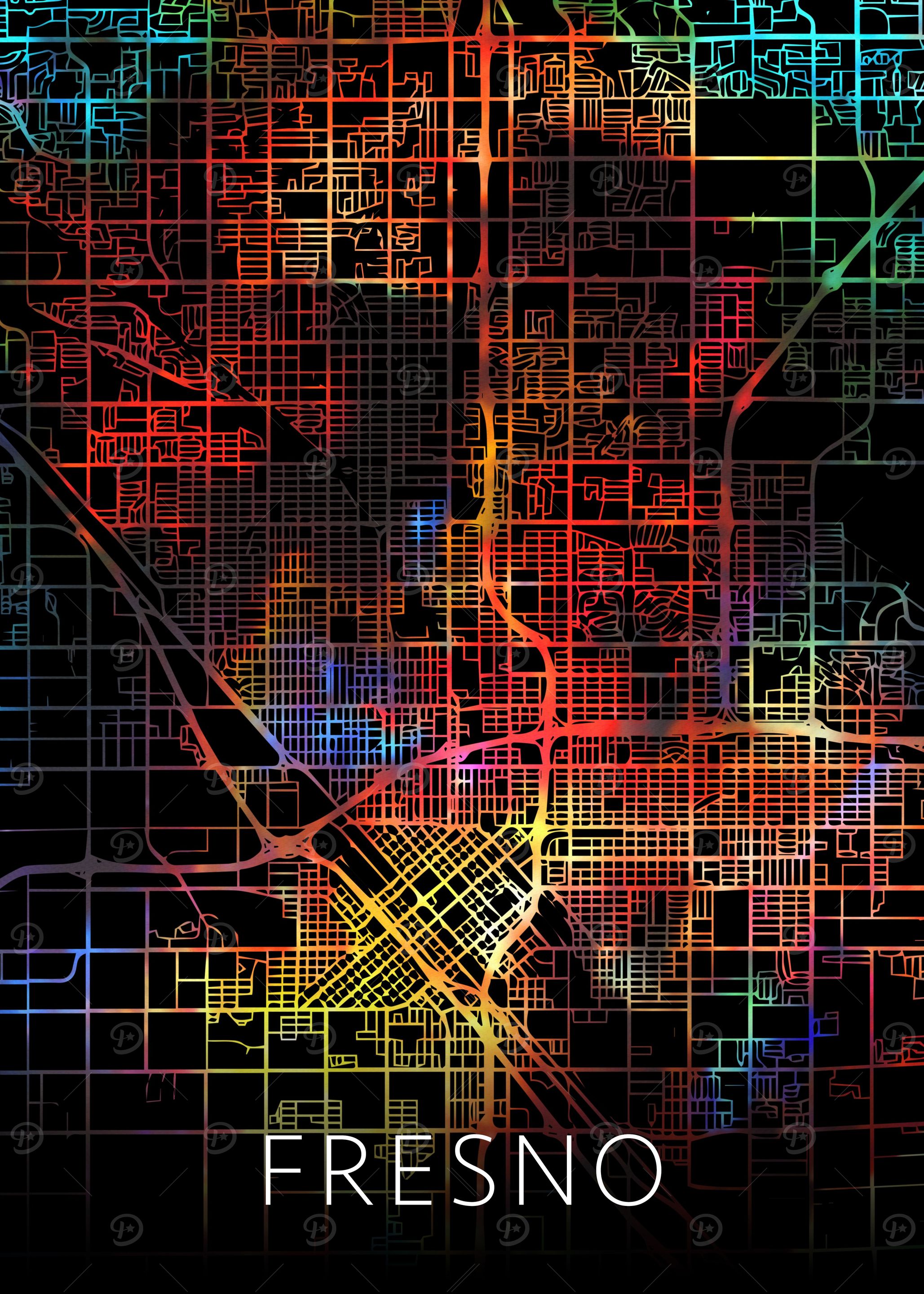 Fresno California City Map