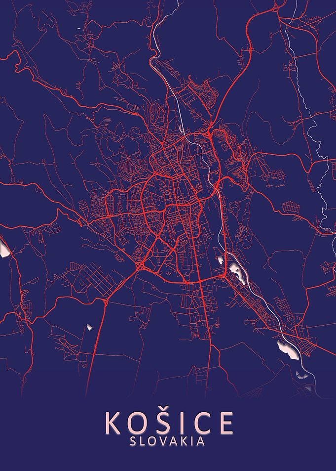 Kosice Slovakia City Map
