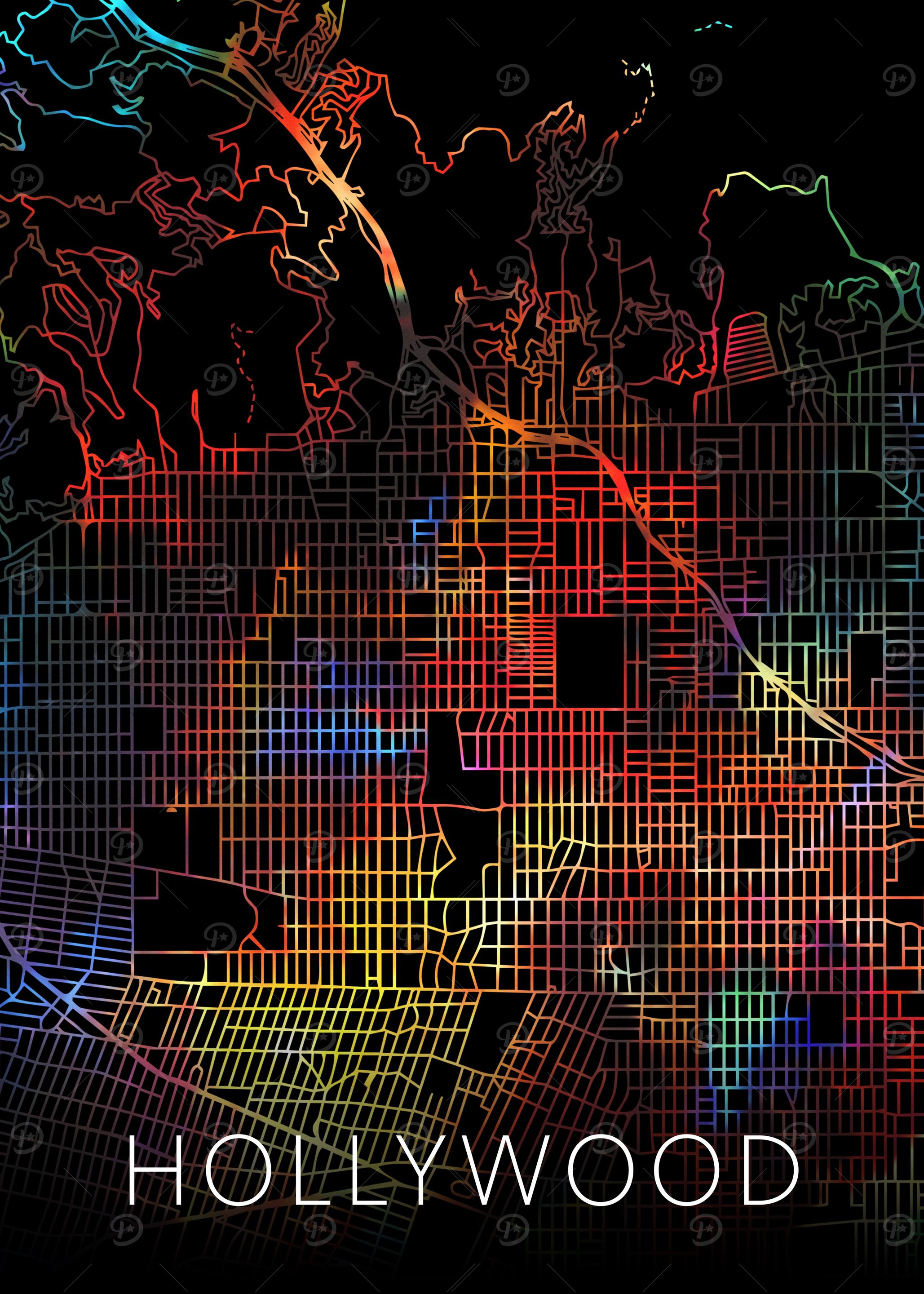 Hollywood City Street Map