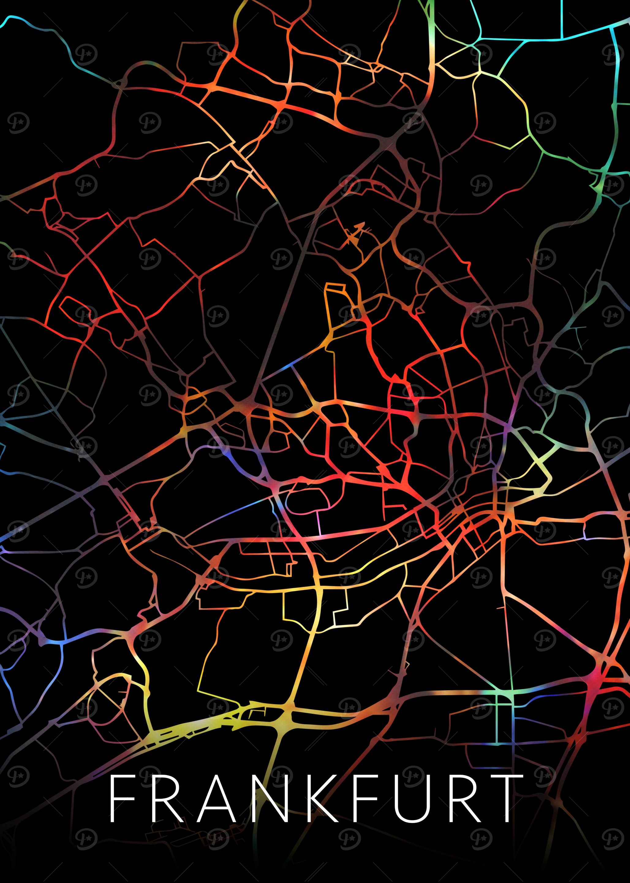 Frankfurt Germany City Map