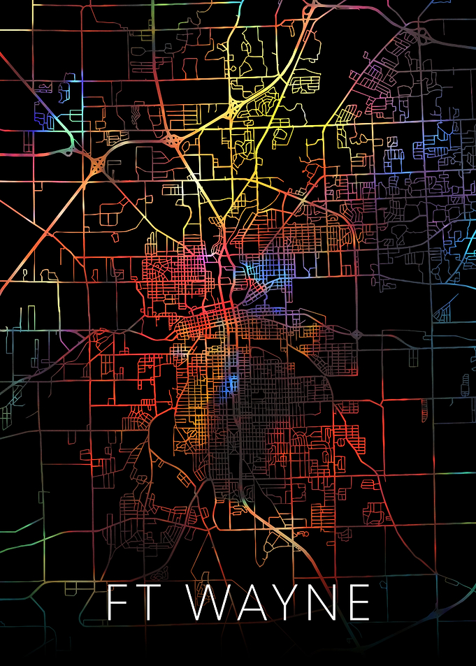Ft Wayne Indiana City Map