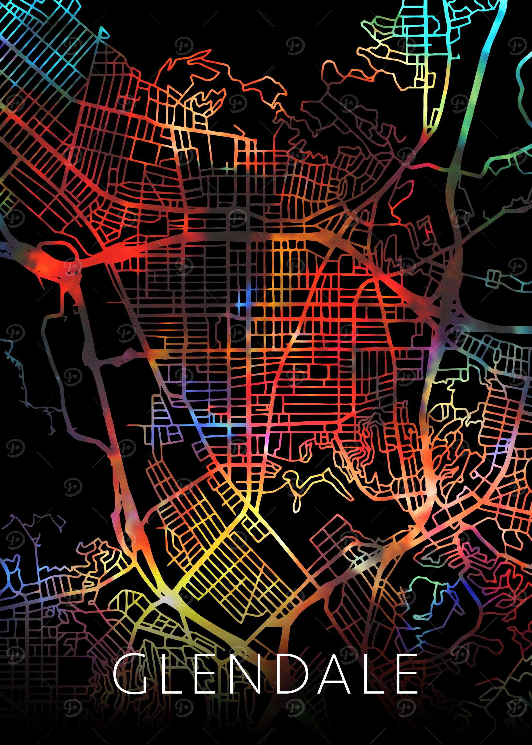 Glendale California Map