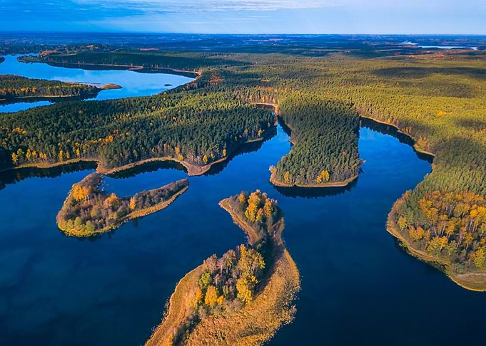 Autumn view of lakes