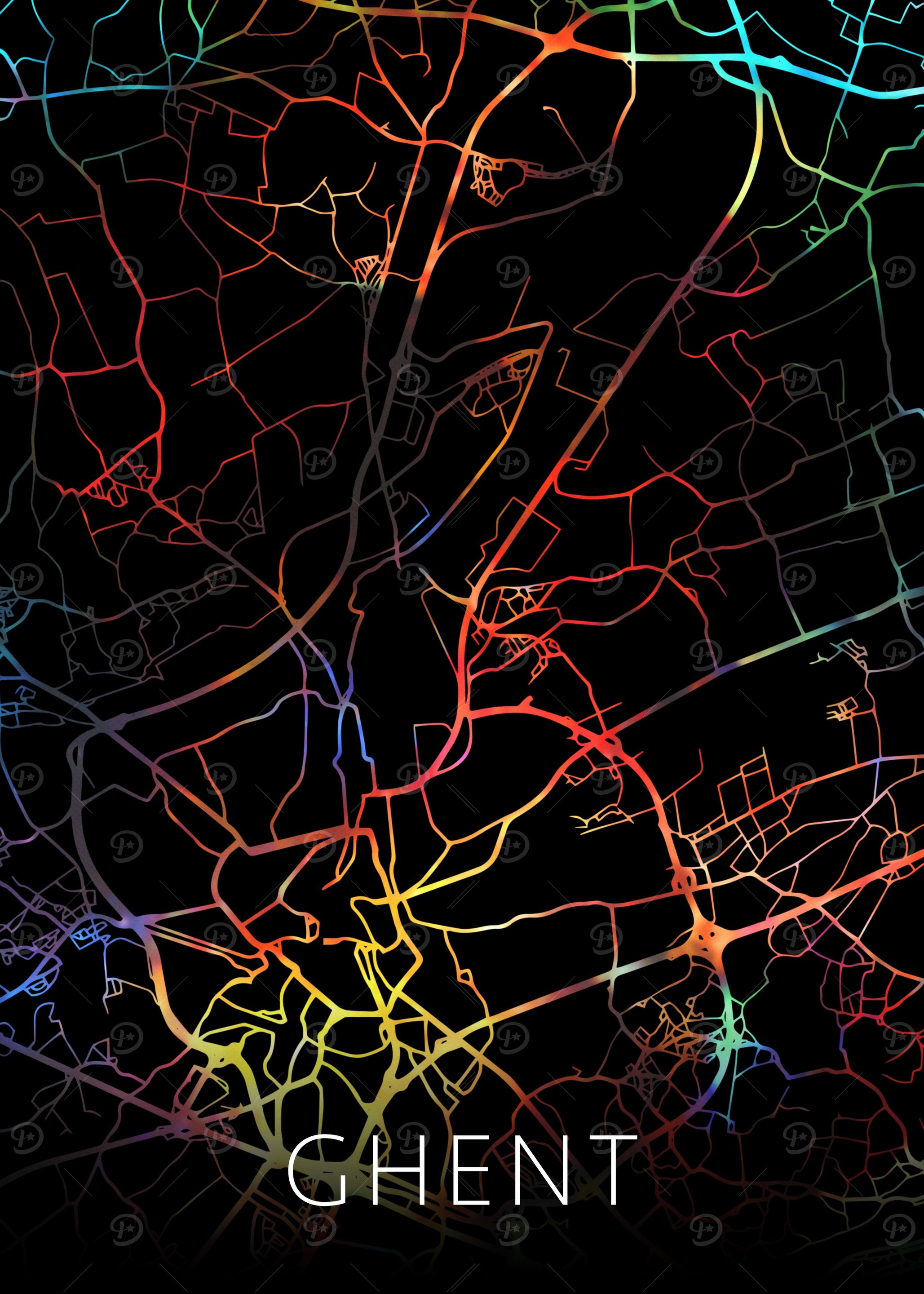 Ghent Belgium City Map