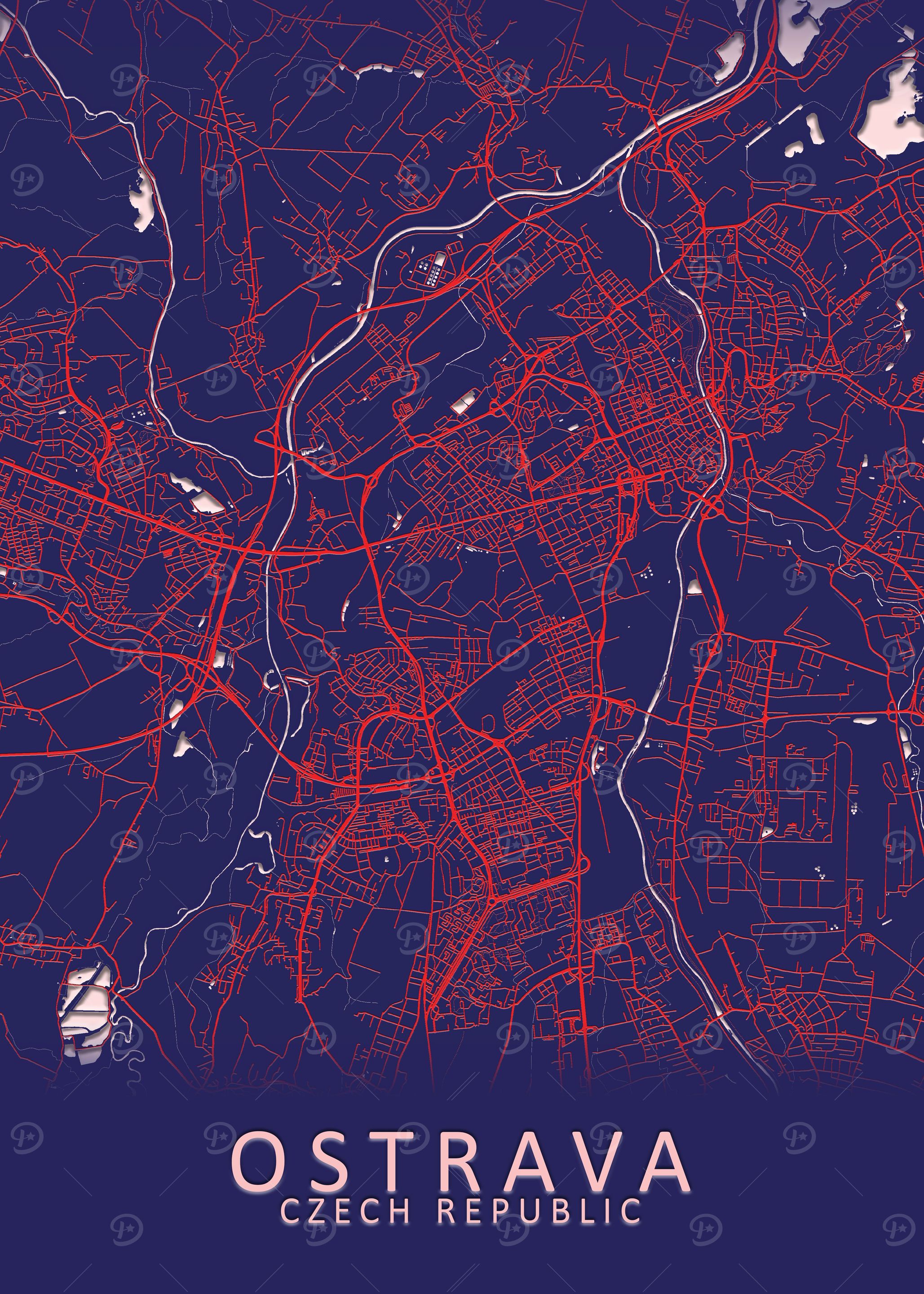 Ostrava Czech Republic Map