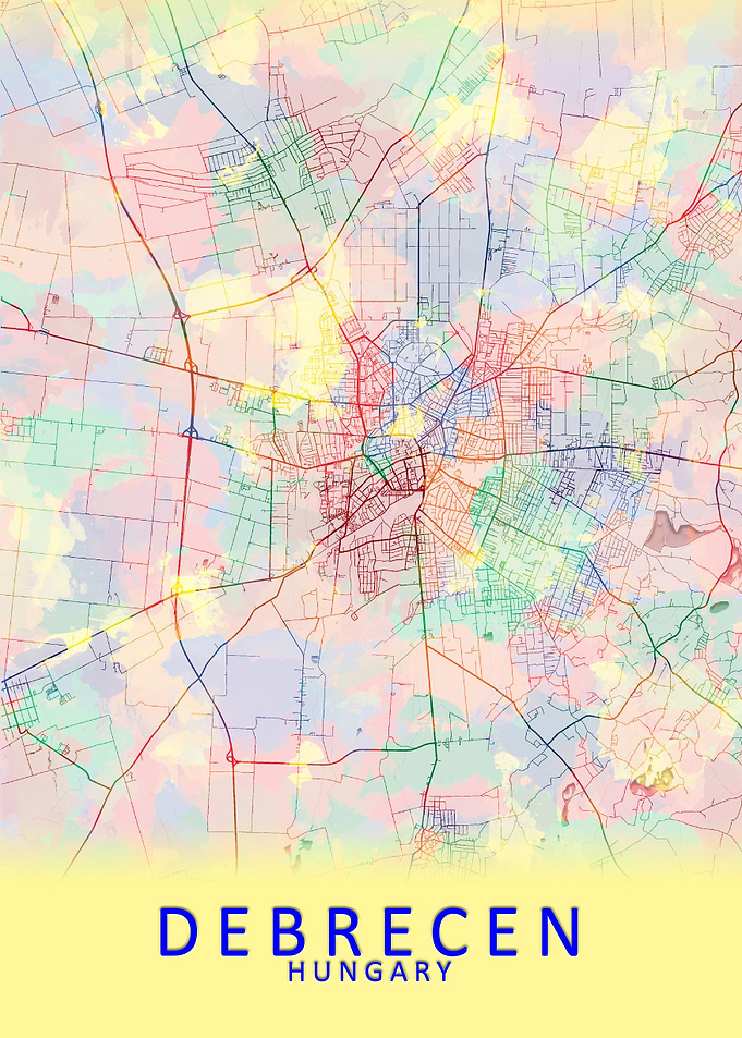 Debrecen Hungary City Map