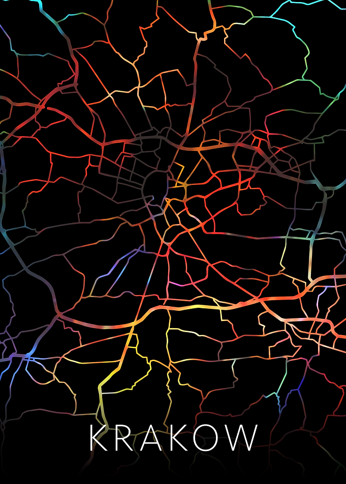 Krakow Poland City Map