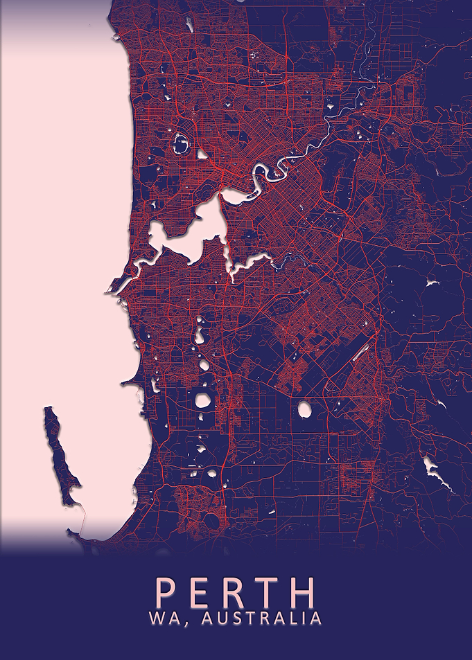 Perth Australia City Map