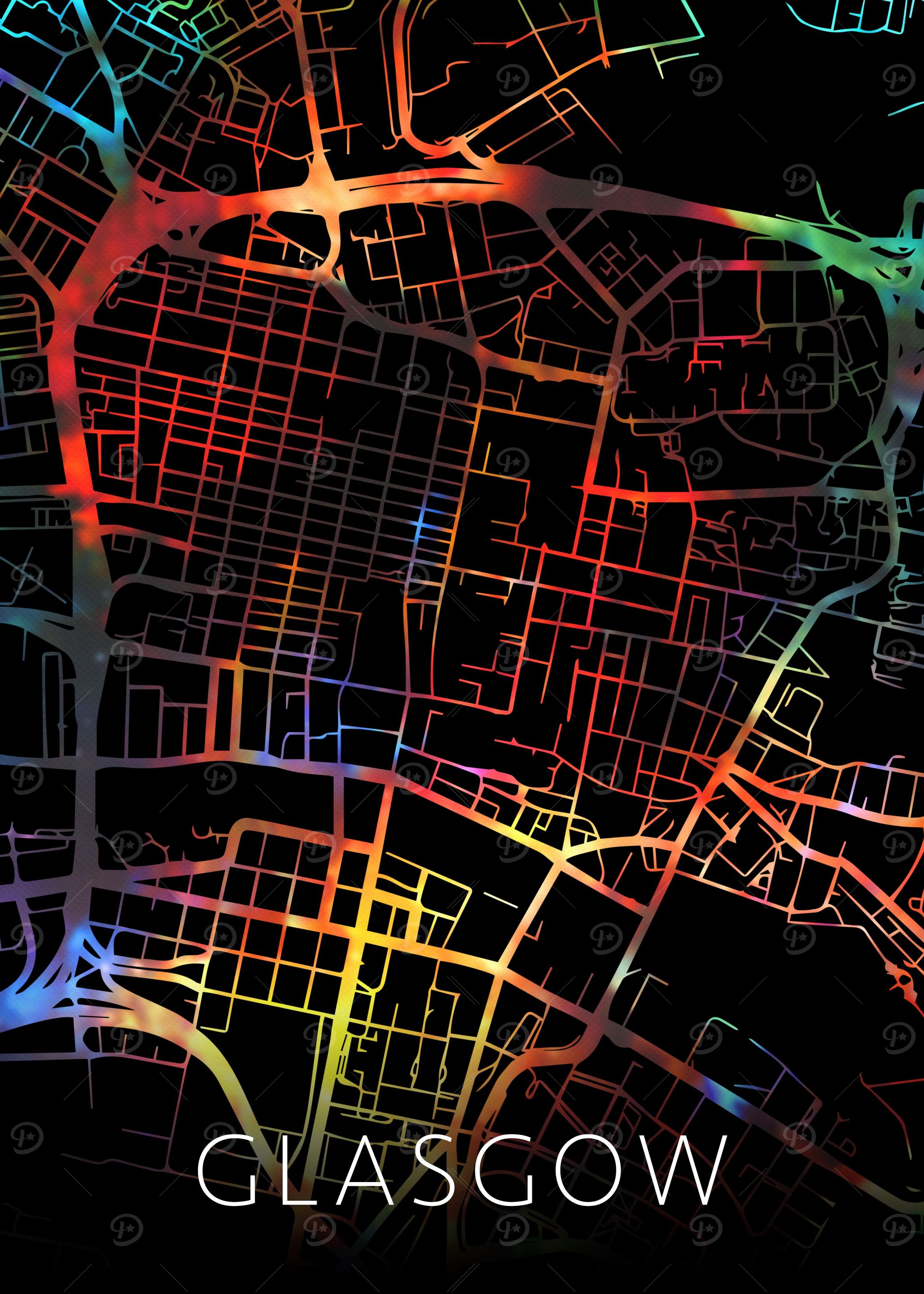 Glasgow Scotland City Map