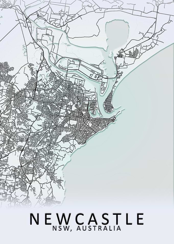 Newcastle Australia Map