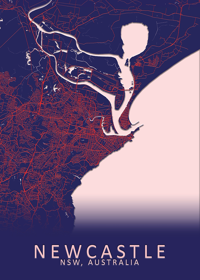 Newcastle Australia Map