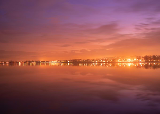 Lake on fire