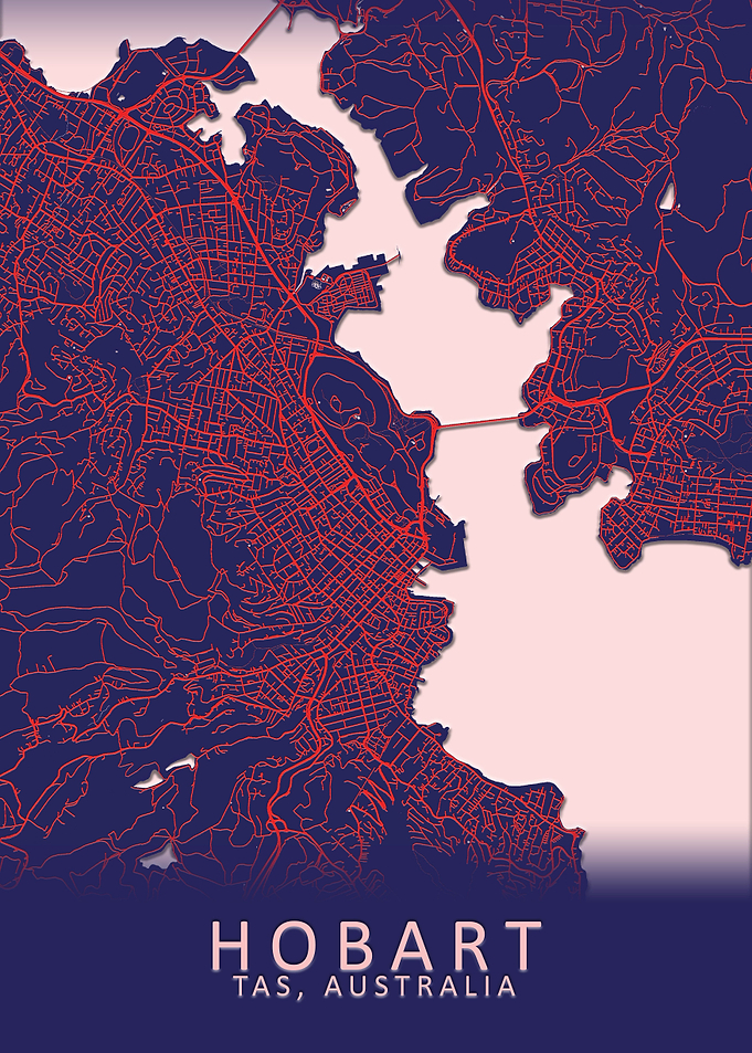 Hobart Australia City Map