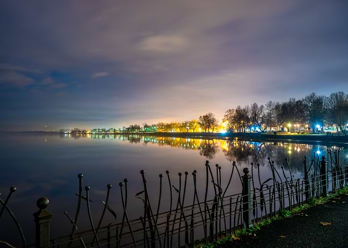 Lake by night