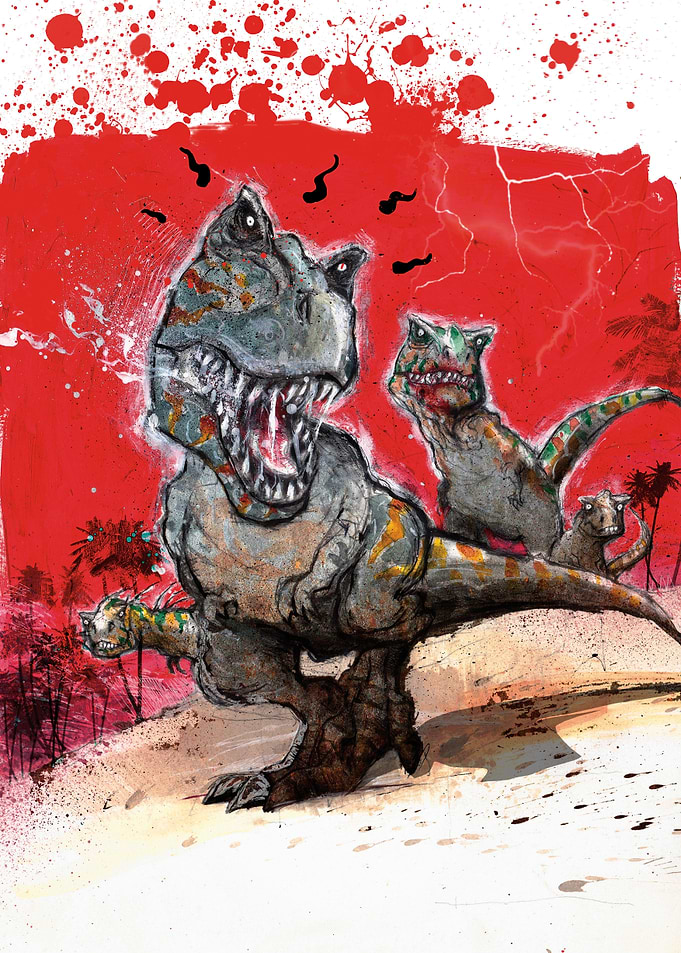 Dino family red