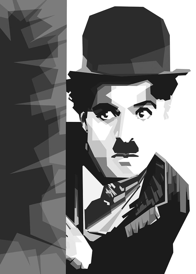 Charlie Chaplin Grayscale