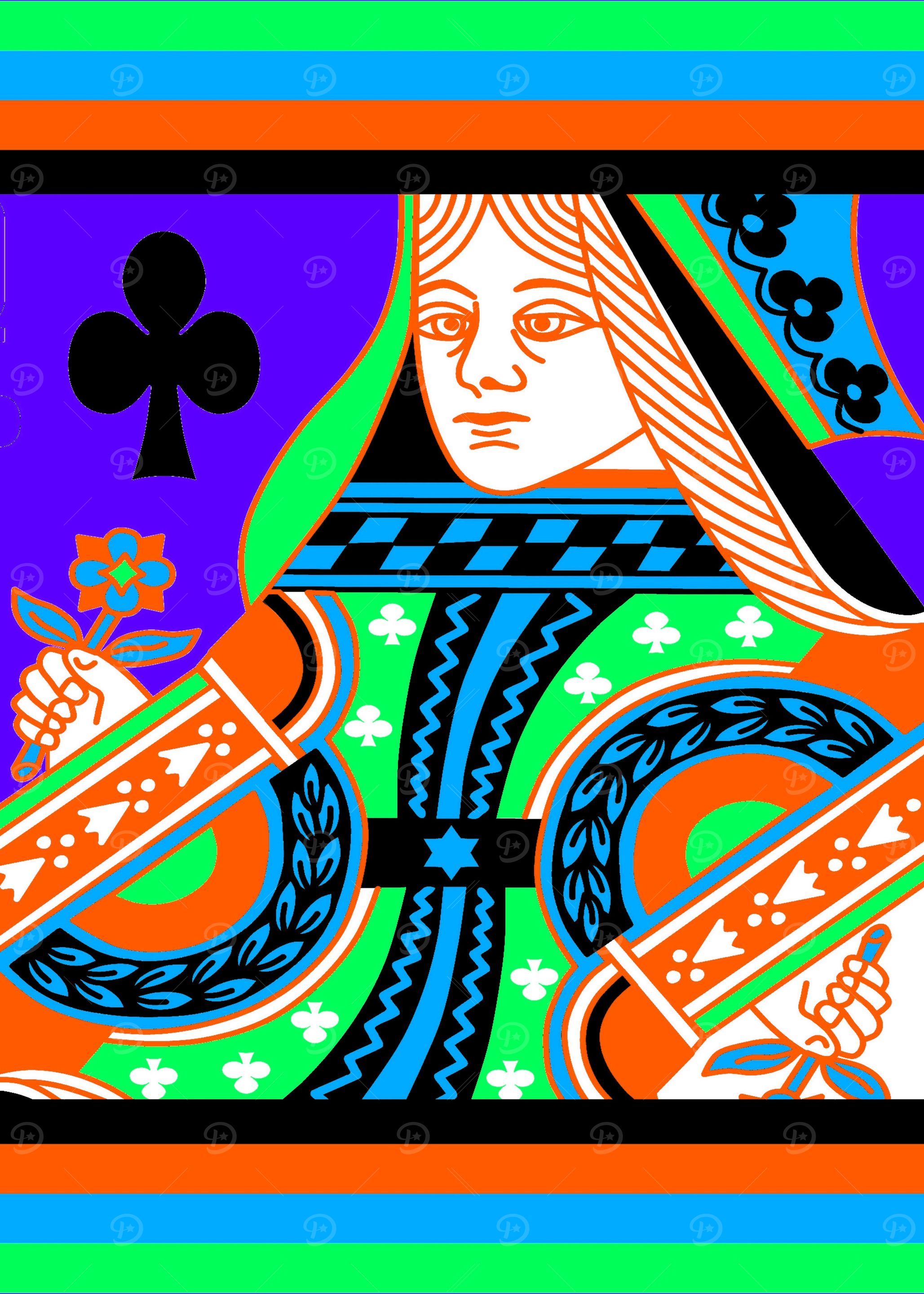 QUEEN OF CLUBS COLOURS 4