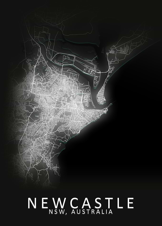 Newcastle Australia Map