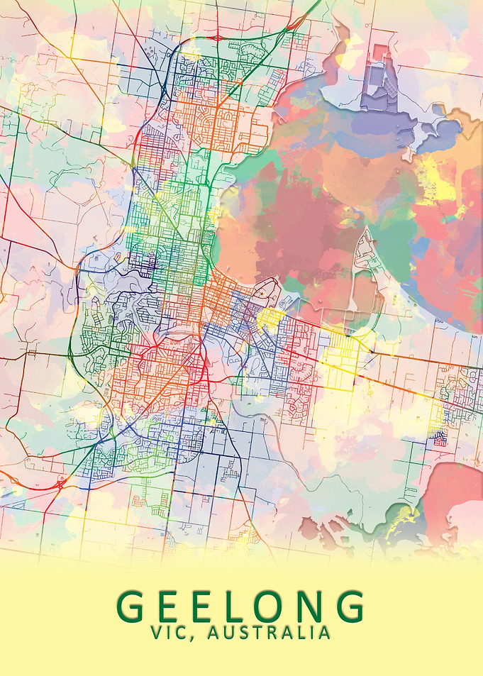 Geelong Australia City Map