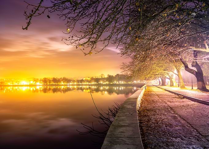 Walk on lake