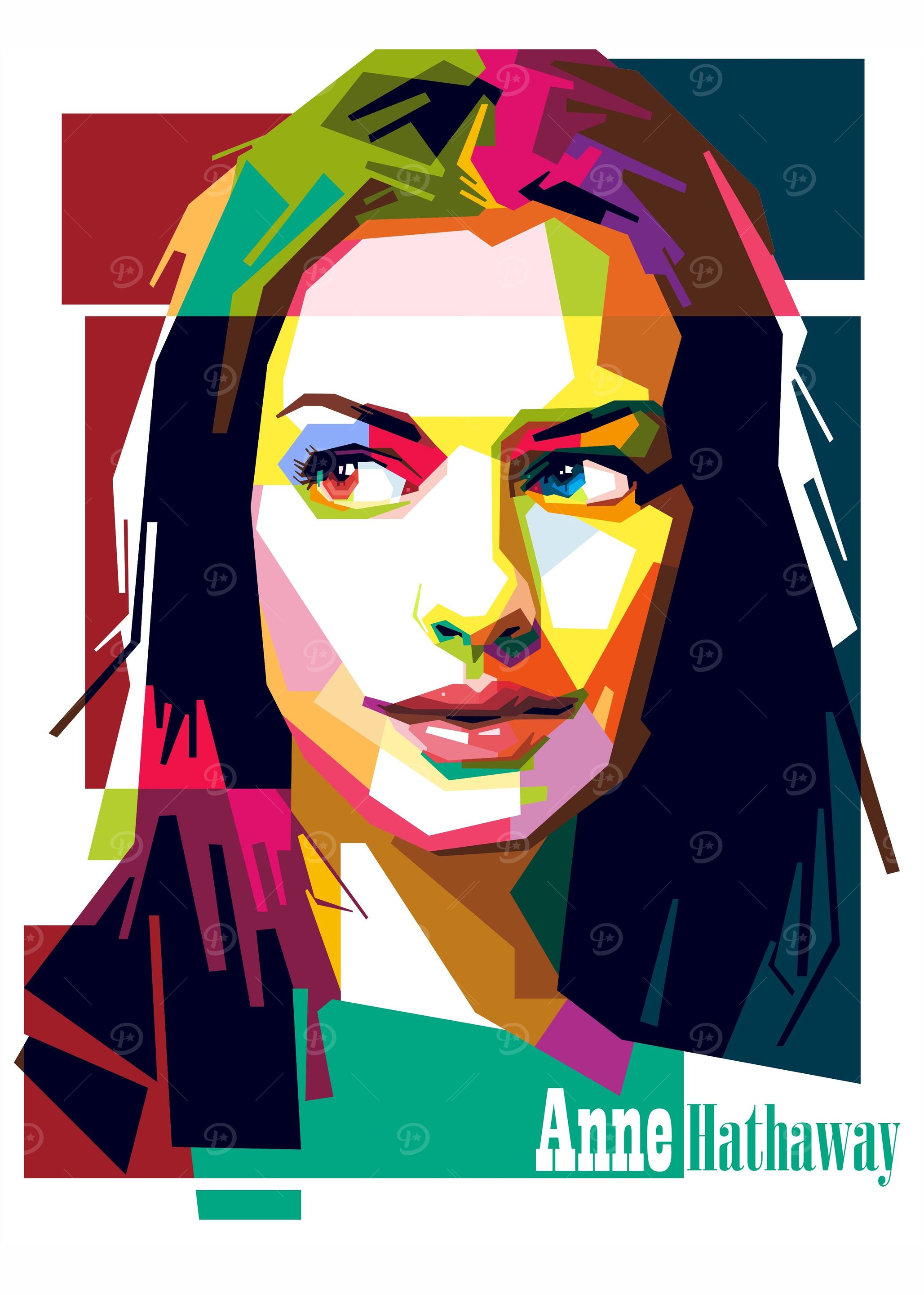 Anne Hathway Popart
