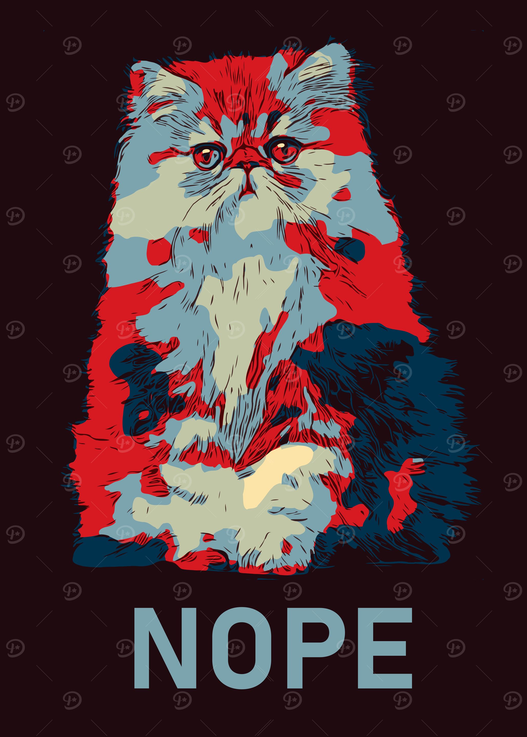 Moon Face Cat Nope