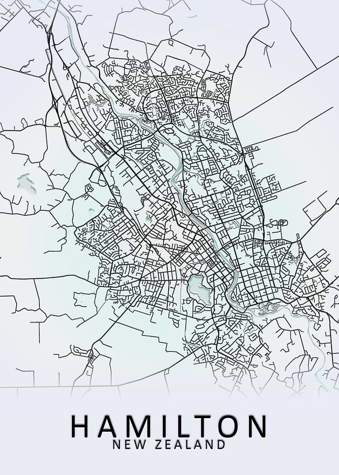 Hamilton New Zealand Map