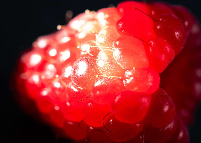 Glowing raspberry