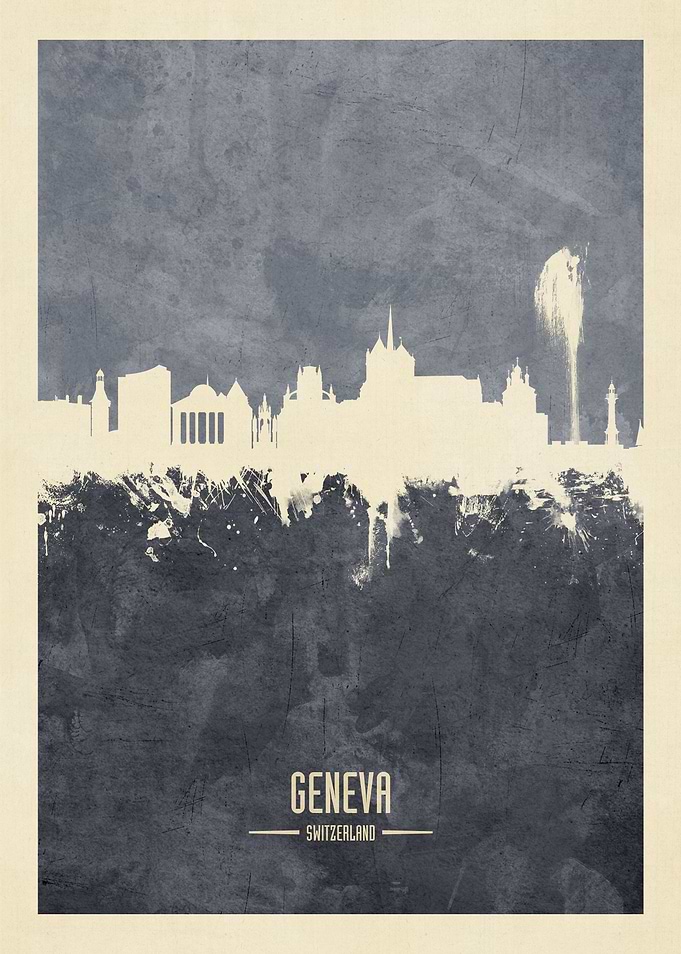 Geneva Switzerland Skyline