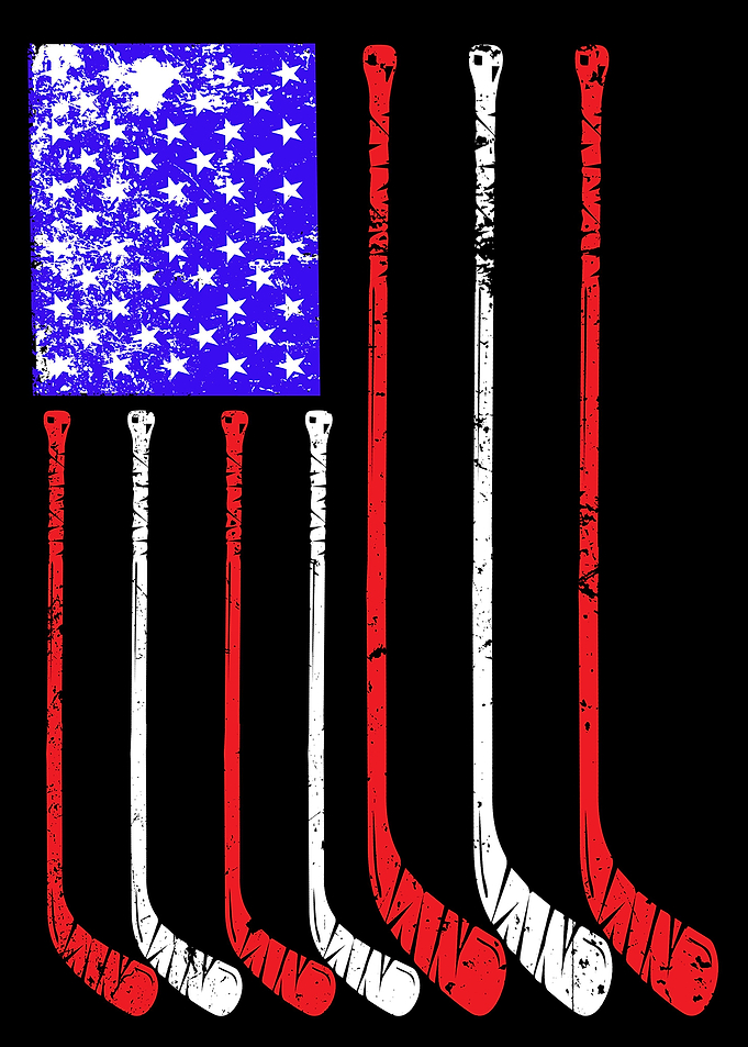 Ice Hockey USA Flag