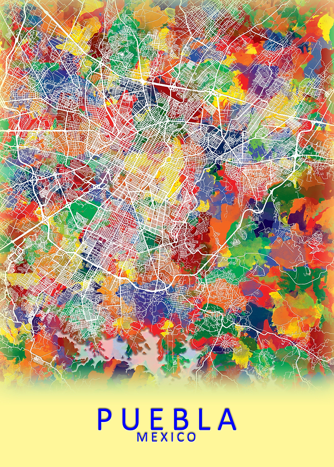 Puebla Mexico City Map