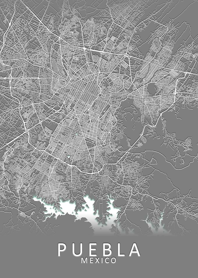 Puebla Mexico City Map