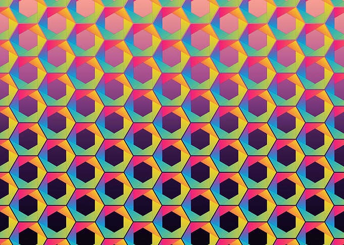 HEXAGONAL ILLUSTRATE VISUA