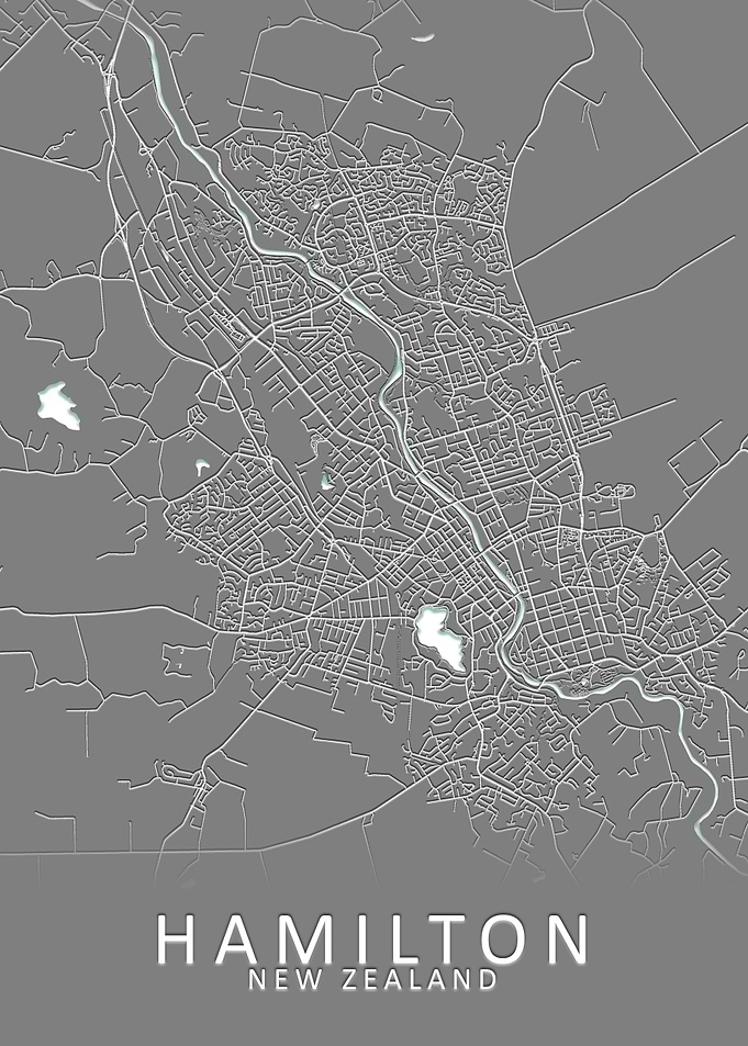 Hamilton New Zealand Map