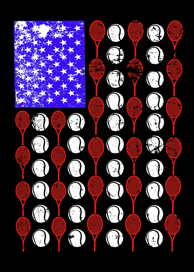 Tennis USA Flag