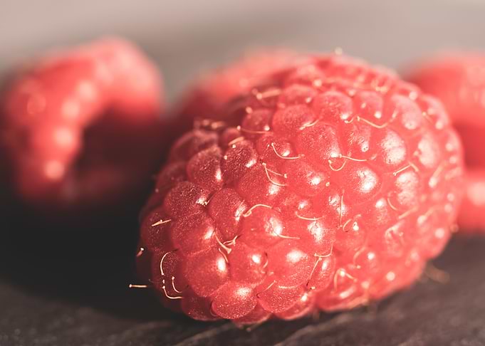 Misty raspberries
