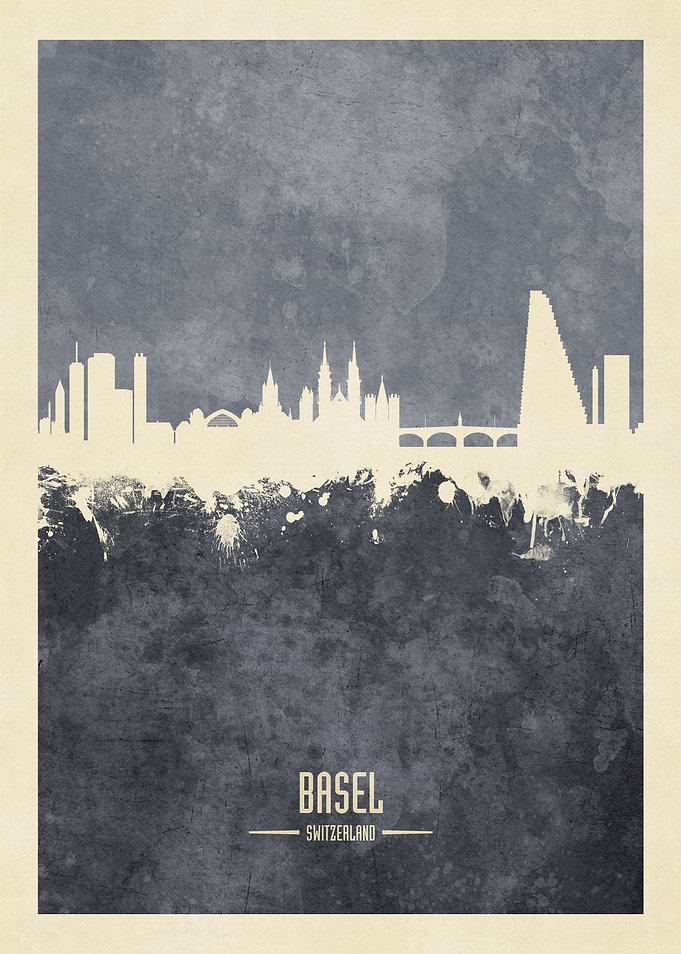 Basel Switzerland Skyline