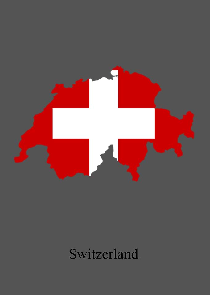Switzerland Map Flag