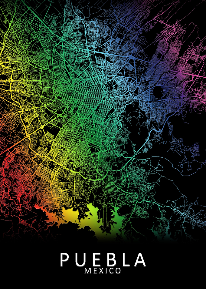 Puebla Mexico City Map