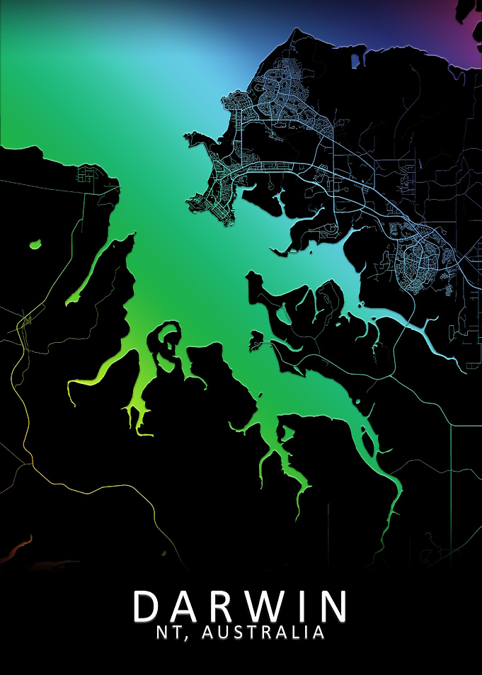 Darwin Australia City Map