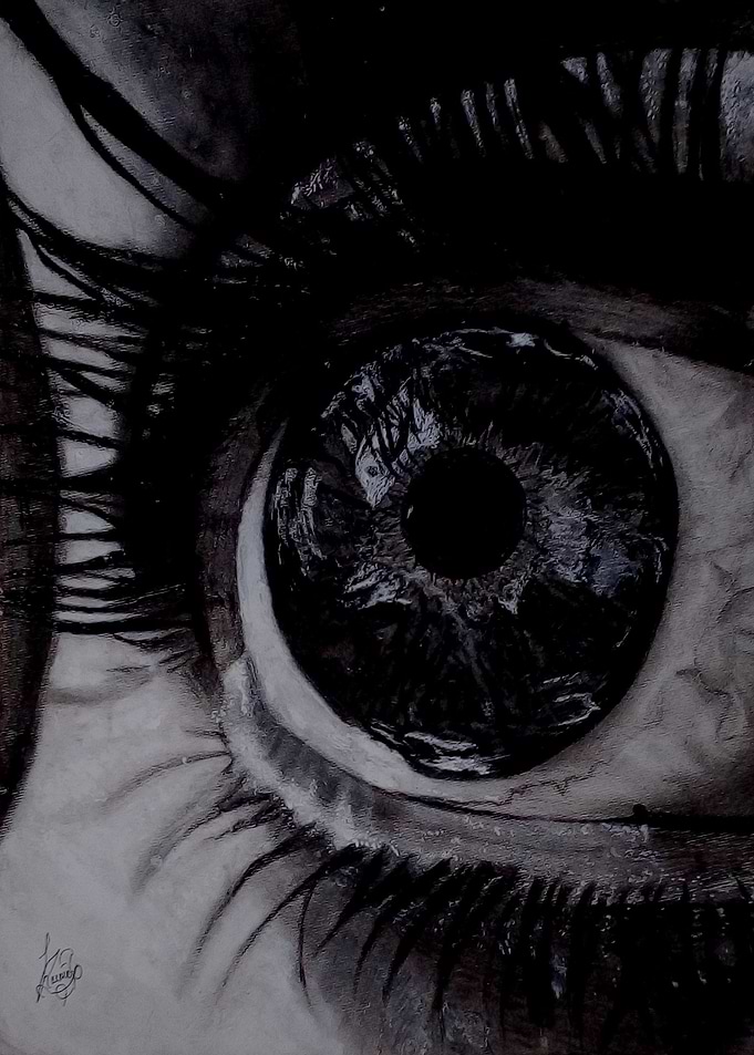 charcoal painting