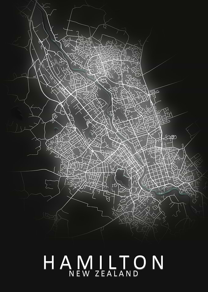 Hamilton New Zealand Map