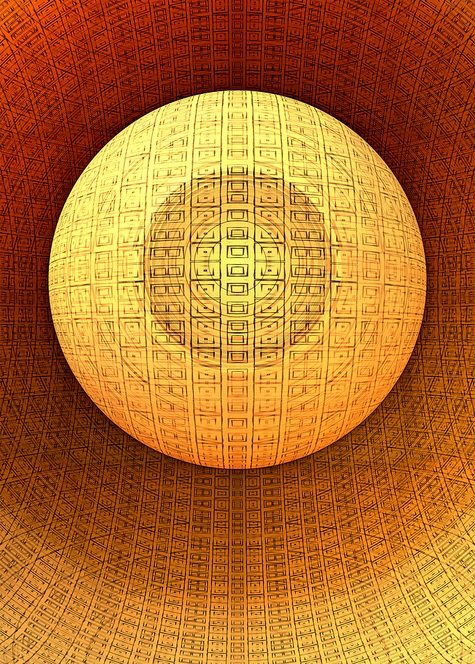 Sphere with pattern