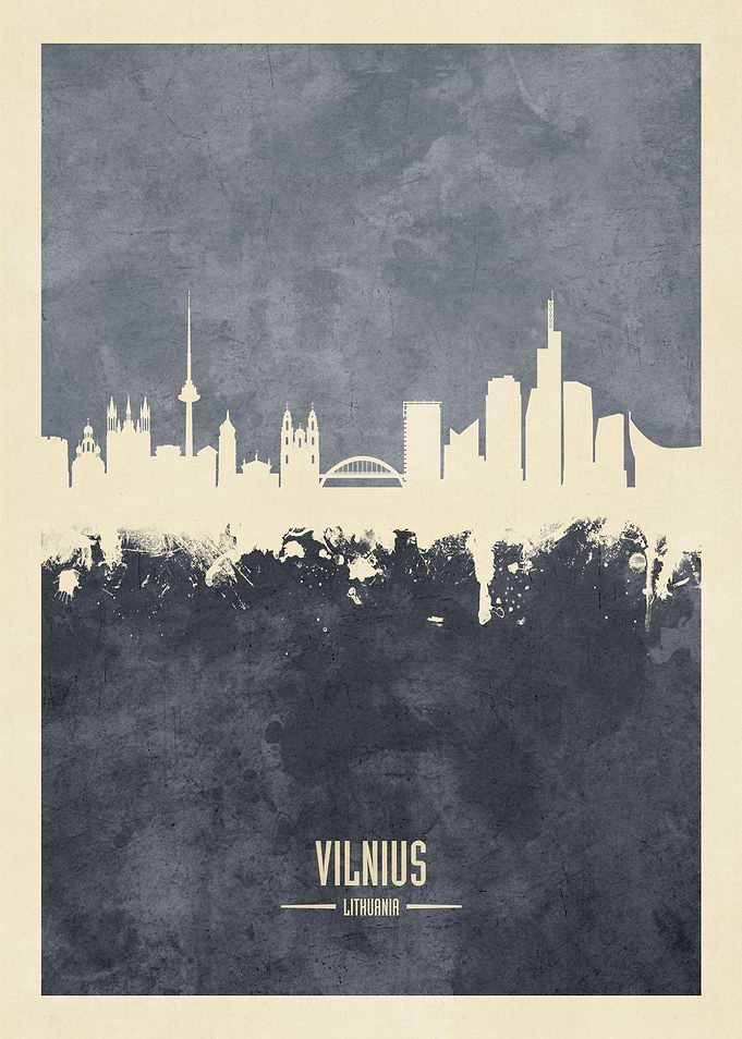 Vilnius Lithuania Skyline