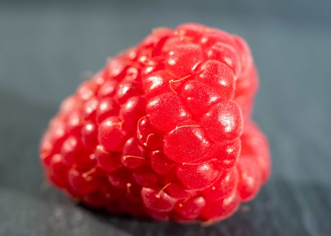 Closeup on a raspberry