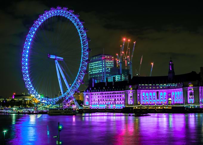 London Eye at night